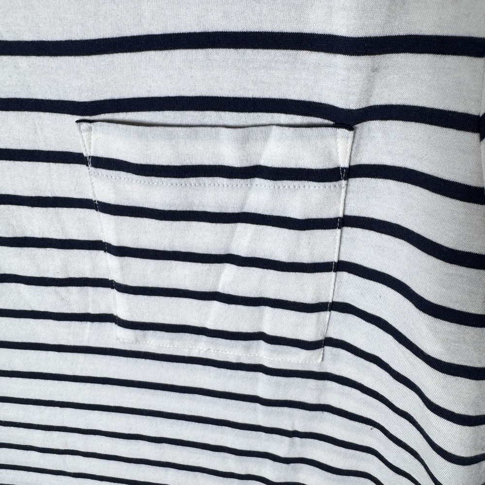 Set of 2 Pact Organic Cotton T Shirt Dress Sz L Pocket Crewneck Striped New - Picture 4 of 11